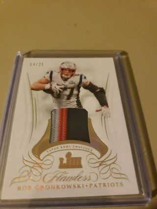 2019 Panini Flawless Rob Gronkowski Bowl Swatches D /25 4 Color Patriots