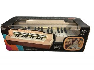 Vintage Proll - O - Tone Mini Organ With Box And Music Sheet Scarce Item