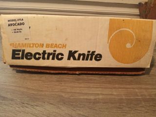 Vintage Hamilton Beach Electric Knife,  Model 275a,  Avocado,