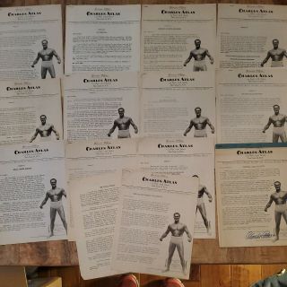 Vintage Charles Atlas Workout Lessons Lessons 1 - 12 Plus 2 Extra Training