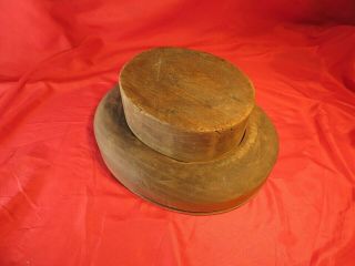 Antique Hat Block Form Millinery Industrial Mold Wood Form  2
