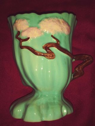 Vintage Roseville Pottery Ming Tree Green Vase 578 - 6
