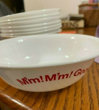 Vtg Set Of 8 Campbell’s Soup 6” Bowl Corelle “mm Mm Good ” Collectible