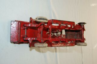 Antique 1920s Arcade Cast Iron International Harvester Red Dump Truck 2
