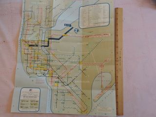 Rare 1964 Worlds Fair Edition York City Nyc Subway Map Brooklyn Bronx