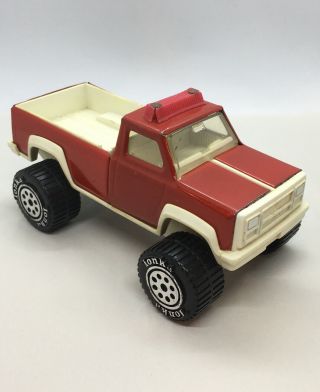 Vintage Tonka Bright Red Pick Up Truck / With Flaws 7” Long
