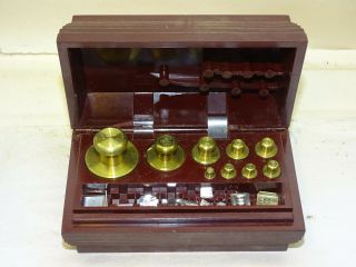 Ohaus Sto - A - Weigh Scale Weight Set Brass Calibration Usa Vintage