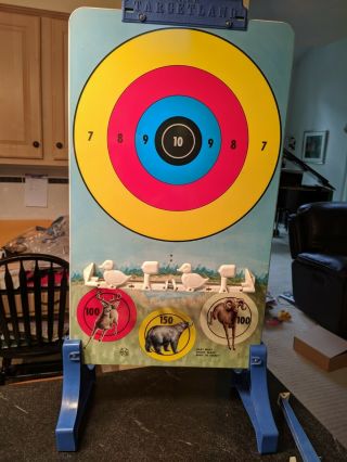 Vintage Marx Targetland Range Tin Metal Target Game Board Shooter Toy