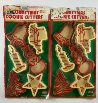 2 Pack Wecolite Christmas Cookie Cutters Vintage 1977