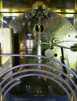 Antique Haven Art Nouveau Crystal Regulator Mantle Clock Open Escapement 2