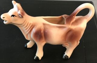 Vintage Brown And White Spotted Cow Creamer