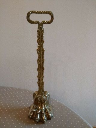 Antique Georgian " Lions Paw /foot/ Claw " Brass Door Stop C1820