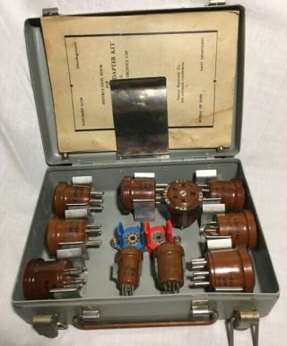 Tube Socket Test Adapter Kit Mx–1258/u Navy,  For Antique Vintage Radio/tv Repair