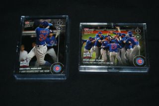 2016 TOPPS NOW CHICAGO CUBS GAME 7 WORLD SERIES 10 - CARD BUNDLE - RIZZO,  BRYANT 2