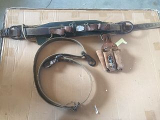 Vintage Klein Climbing Belt Gear Model 5266n23,  Size 40 - 48 S/n 85580 Lineman