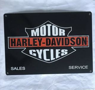 Vintage 1950’s Harley Davidson 20” Service Dealer Motor Cycle Porcelain Sign