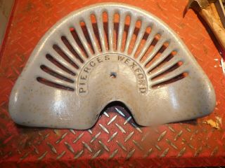 Pierce Vintage Cast Iron Tractor Farm Implement Seat Antique Collectibles