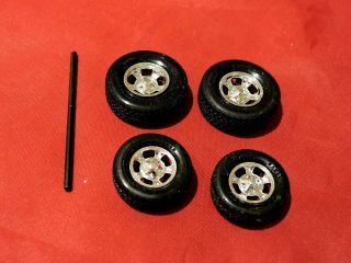 Model Car Parts Revell Vintage Style Hot Rod Wheels And Tires 1/25