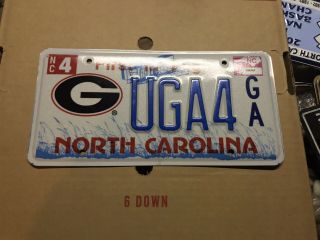 North Carolina University Of Georgia Bulldogs License Plate Tag Uga Quality 2015