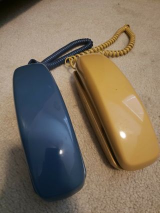 Vintage Pac Tel Push Button Touch,  Trimline Phone (blue & Yellow)