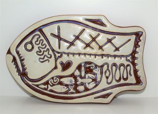 Vtg Mid Century Friley Fistick Artist Designed Kilnforms Art Pottery Fish Trivet