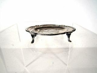 Antique Sterling Silver Doll House Miniature Tree Of Life Meat Platter