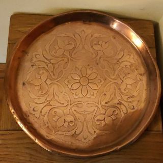 Antique Arts And Crafts Copper Tray By Joseph Sankey And Sons