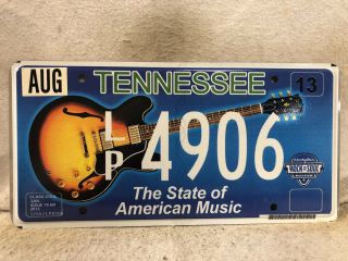 Tennessee The State Of Music License Plate