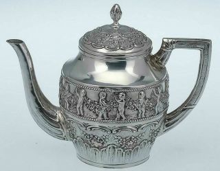 19th C German Hanau 800 Silver Cherubs Rococo Mocha Pot Storck & Sinsheimer ? Nr