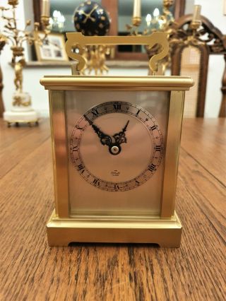 A Fine Quality Brass Cased Carriage / Mantle Clock By Elliott Of London
