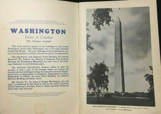 Vintage Photographs Booklet Washington D.  C.  As Seen Through the Eye of a Camera 2