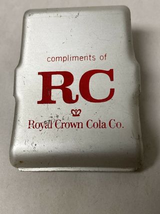 Vintage Royal Crown Rc Cola Co.  Soda Metal Advertising Paper Clip