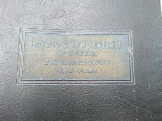 RCA Radio Corporation Of America 233 Broadway York Document Folder Vintage 2