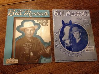 2 Vintage Bill Monroe Sheet Music With Photos Books 1947 And 1950