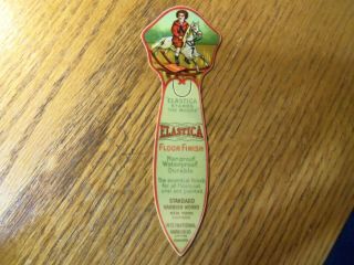 Vintage Celluloid Advertising Die Cut Bookmark Victorian Boy On Wooden Horse