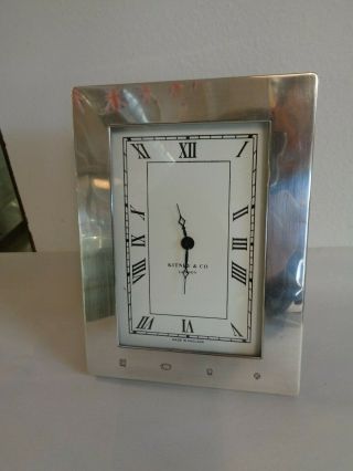 Solid Silver Framed Clock - London 2000 - Kitney & Co