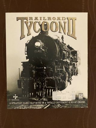 Railroad Tycoon Ii - Pc Cd - Rom Vintage 1998 Big Box Cd - Rom Complete