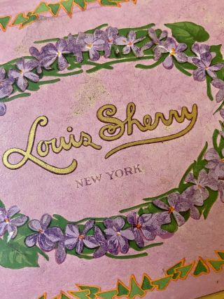 Vintage Chocolates Tin Box Louis Sherry York Canco Weighted Cover Hinged