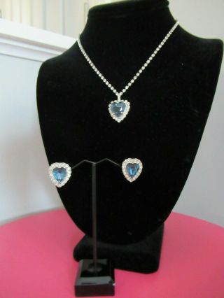 Vintage Avon Titanic My Heart Will Go On Celine Dion Necklace & Earring Set
