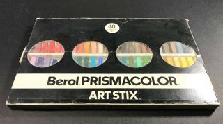 Berol Prismacolor Art Stix 48 Color Set 1955 Vintage Colored Pencils