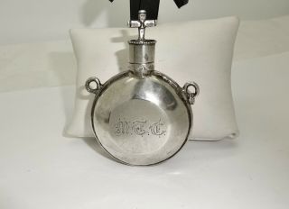 Small Antique 18th Cent.  French 950 Silver Last Rites,  Holy Water,  Perfume Flask