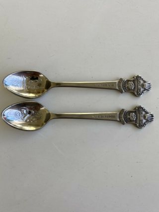 Pair Vintage Rolex Spoons Bucherer Of Switzerland Lucerne And Geneve