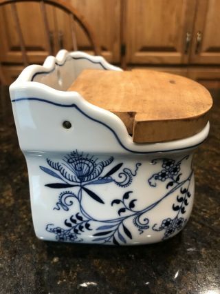 Vintage Blue Danube Onion Pattern Salt Box Japan Rectangular Mark 2