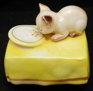 Vintage Lego Japan Porcelain Cat On A Table Near See More In Other Listings
