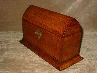 Lockable Solid Oak Stationary Letter Box Or Casket