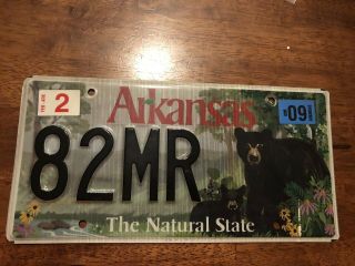 Arkansas 2009 Bear Wildlife License Plate Hunting Graphics Fishing 82 Mr