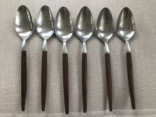 Vintage Mcm 6 Ekco Eterna Canoe Muffin Stainless Tablespoons