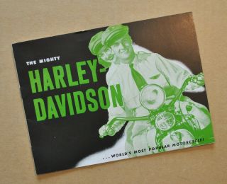 Antique 1948 Harley Motorcycle Brochure Wl E El F Fl Panhead U Ul G Ga