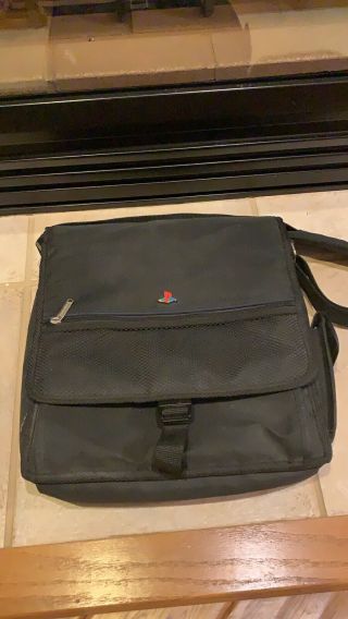 Vintage Official Sony Playstation Ps1/ps2 System/ Carrying Case/ Travel Bag