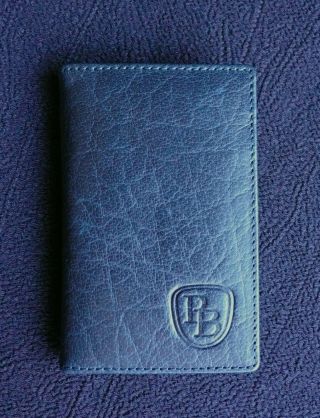 Pebble Beach Concours Golf Links Club Leather Wallet By Osprey Lighter Blue